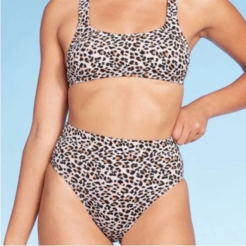 Xhilaration Brown and Black Bikini Bold Swimwear